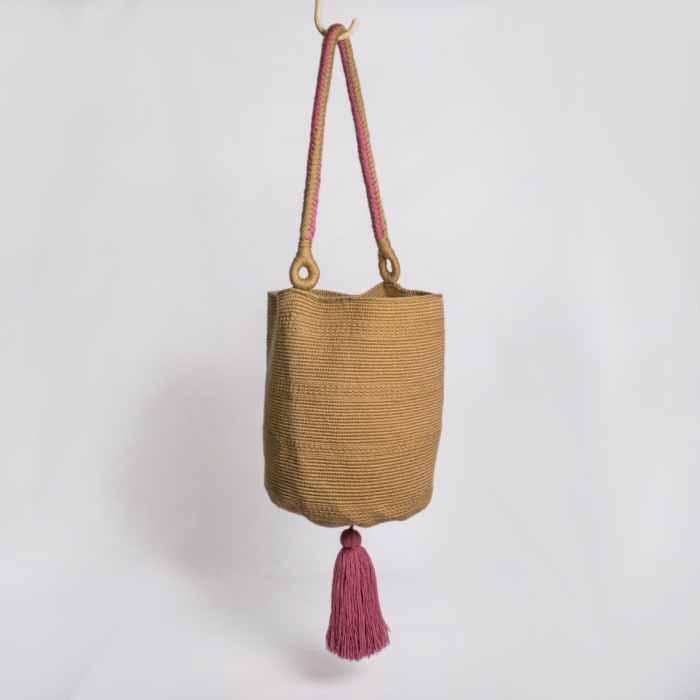 SHOULDER BUCKET- BRAIDED CROCHET STRAPS WS