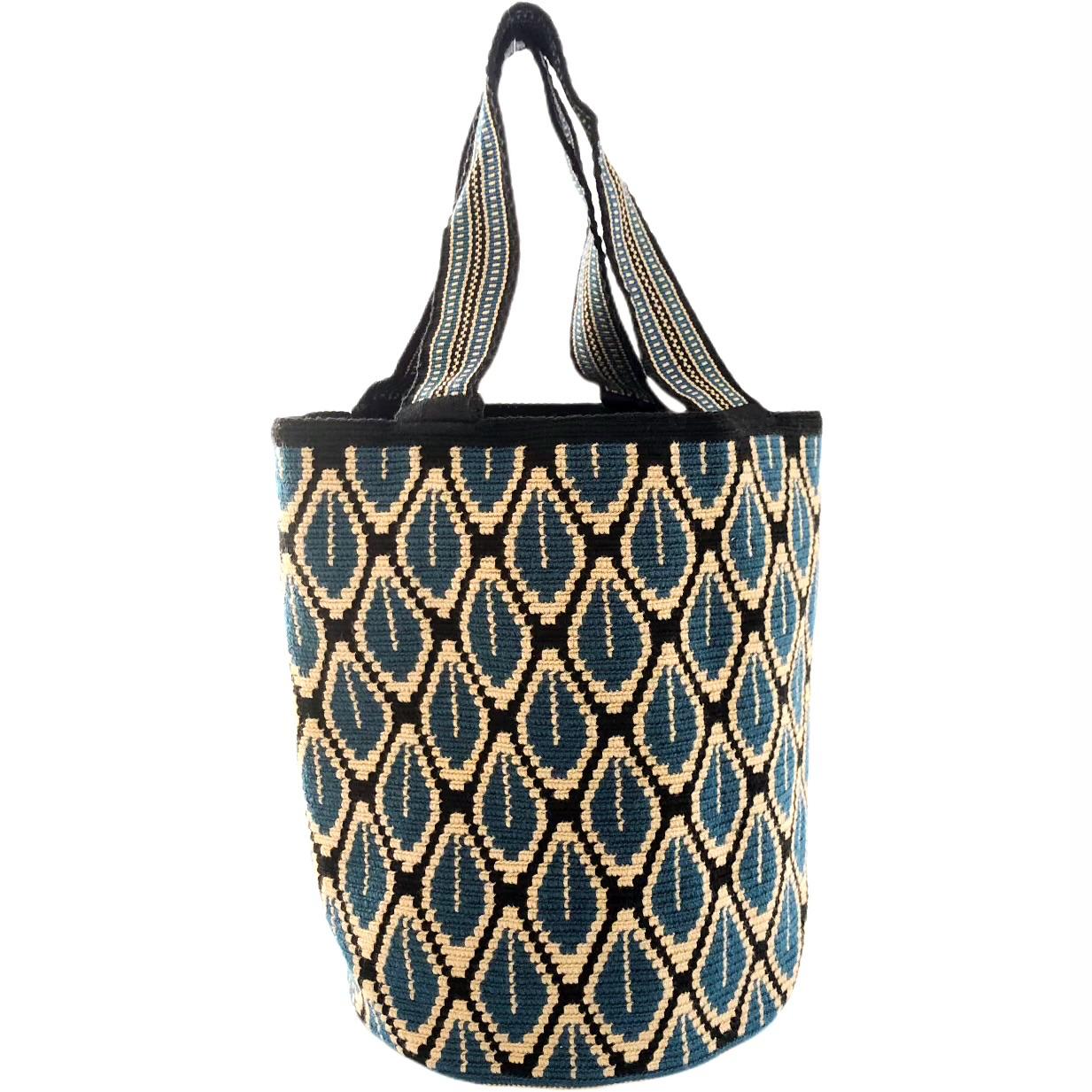 tote wayuu grand fatta a mano in due fili